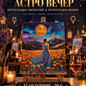 Астро Вечер: Рисуване, вино и астрология